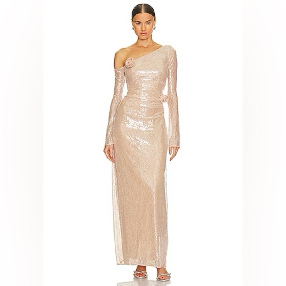 LPA sequin rosette Aniella Gown